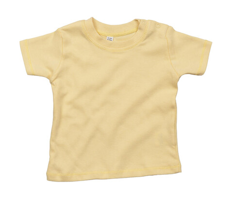 BabyBugz Baby T-Shirt, Soft Yellow, 0-3 bedrucken, Art.-Nr. 047476041