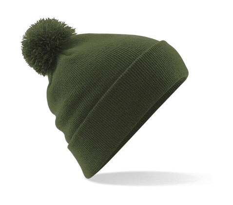 Beechfield Original Pom Pom Beanie, Moss Green, One Size bedrucken, Art.-Nr. 056695160