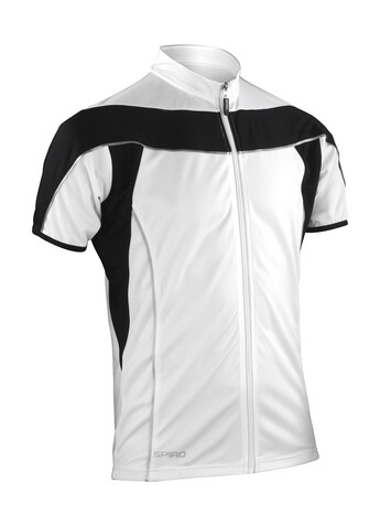 Result Bike Full Zip Top, White/Black, XL bedrucken, Art.-Nr. 064330566