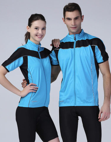 Result Ladies` Bike Full Zip Top, Aqua/Black, M (12) bedrucken, Art.-Nr. 065333724