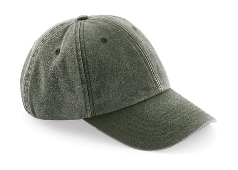 Beechfield Low Profile Vintage Cap, Vintage Olive, One Size bedrucken, Art.-Nr. 067695120