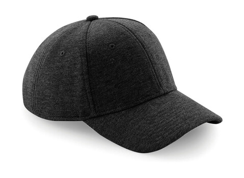 Beechfield Jersey Athleisure Baseball Cap, Heather Graphite, One Size bedrucken, Art.-Nr. 068691320