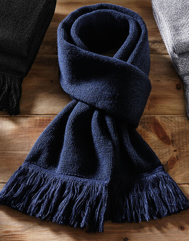 Beechfield Classic Knitted Scarf, Black, One Size bedrucken, Art.-Nr. 071691010