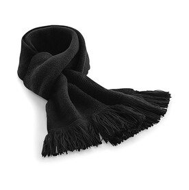 Beechfield Classic Knitted Scarf, Black, One Size bedrucken, Art.-Nr. 071691010