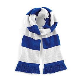 Beechfield Stadium Scarf, Bright Royal/White, One Size bedrucken, Art.-Nr. 072693510
