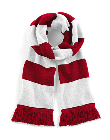 Beechfield Stadium Scarf, Classic Red/White, One Size bedrucken, Art.-Nr. 072694550
