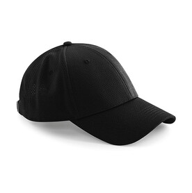 Beechfield Air Mesh 6 Panel Cap, Black, One Size bedrucken, Art.-Nr. 074691010
