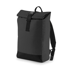 Bag Base Reflective Roll-Top Backpack, Black Reflective, One Size bedrucken, Art.-Nr. 075291060 Bag Base Reflective Roll-Top Backpack, Black Reflective, One Size bedrucken, Art.-Nr. 075291060