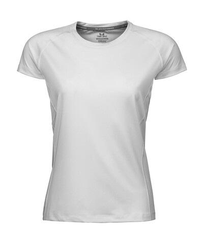 Tee Jays COOLdry Ladies` Tee, White, M bedrucken, Art.-Nr. 077540004