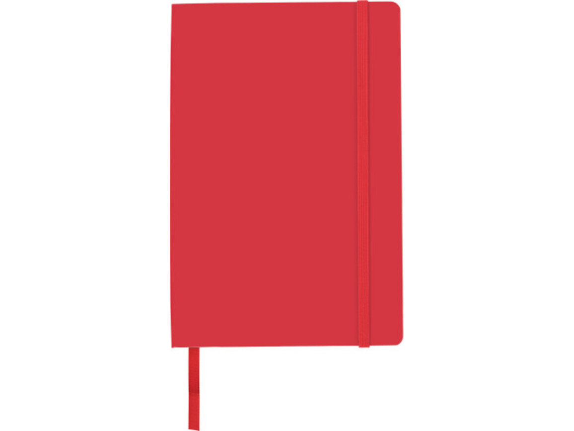 Notizbuch aus PU Mireia – Rot bedrucken, Art.-Nr. 008999999_8276