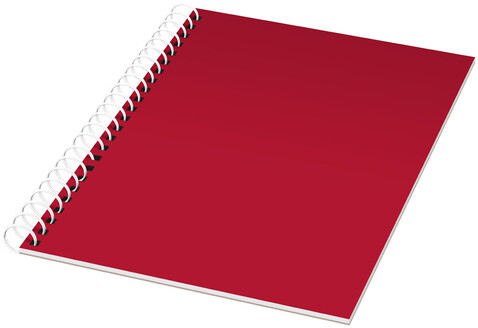 Rothko A5 Notizbuch mit Spiralbindung, rot, weiss bedrucken, Art.-Nr. 21243072