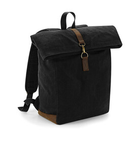 Quadra Heritage Waxed Canvas Backpack, Black, One Size bedrucken, Art.-Nr. 081301010 Quadra Heritage Waxed Canvas Backpack, Black, One Size bedrucken, Art.-Nr. 081301010