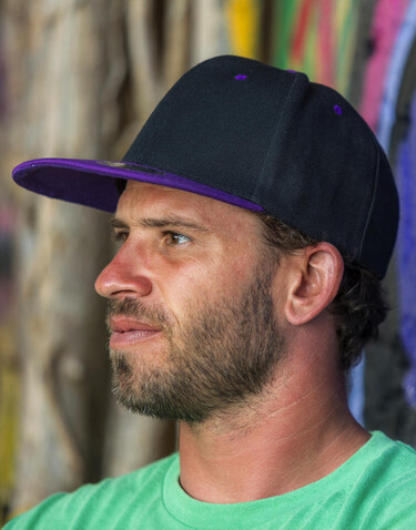 Result Caps Bronx Original Flat Peak Dual Color, Black/Red, One Size bedrucken, Art.-Nr. 082341540