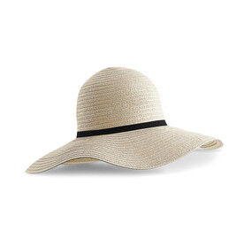 Beechfield Marbella Wide-Brimmed Sun Hat, Natural, One Size bedrucken, Art.-Nr. 082690080