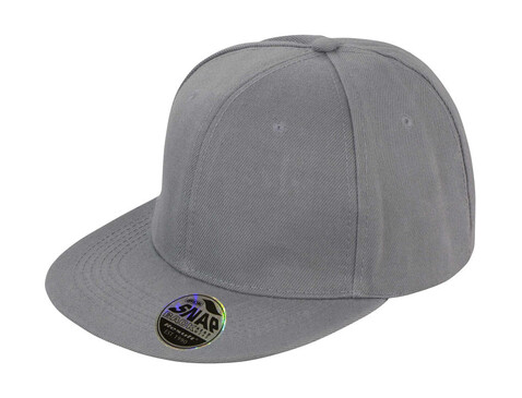 Result Caps Bronx Original Flat Peak Snap Back Cap, Heather Grey, One Size bedrucken, Art.-Nr. 083341230