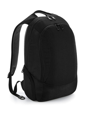 Quadra Vessel™ Slimline Laptop Backpack, Black, One Size bedrucken, Art.-Nr. 084301010