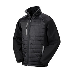 Result Compass Padded Softshell, Black/Grey, XS bedrucken, Art.-Nr. 084331512 Result Compass Padded Softshell, Black/Grey, XS bedrucken, Art.-Nr. 084331512