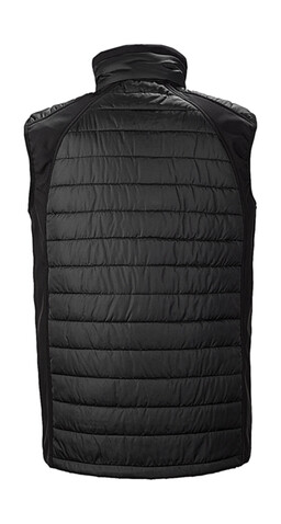 Result Compass Padded Softshell Gilet, Black/Black, 2XL bedrucken, Art.-Nr. 085331777