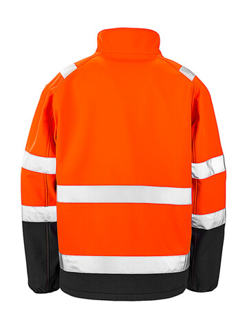 Result Printable Safety Softshell, Fluorescent Orange/Black, 4XL bedrucken, Art.-Nr. 086334789