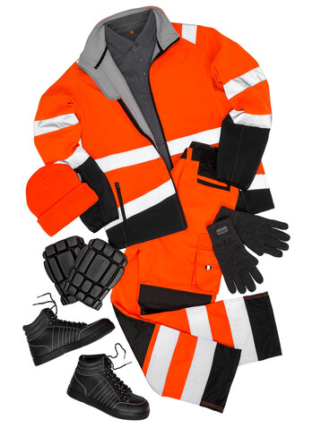 Result Printable Safety Softshell, Fluorescent Orange/Black, 4XL bedrucken, Art.-Nr. 086334789