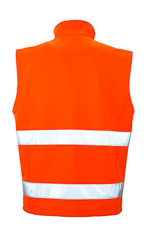 Result Printable Safety Softshell Gilet, Fluorescent Orange/Black, L bedrucken, Art.-Nr. 087334785