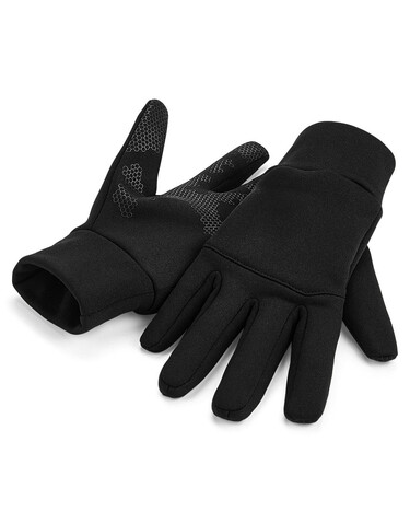 Beechfield Softshell Sports Tech Gloves, Fluorescent Yellow, L/XL bedrucken, Art.-Nr. 089696052