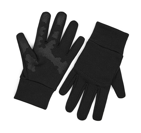 Beechfield Softshell Sports Tech Gloves, Black, S/M bedrucken, Art.-Nr. 089691011