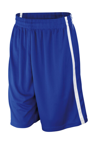 Result Men`s Quick Dry Basketball Shorts, Royal/White, L bedrucken, Art.-Nr. 092333534