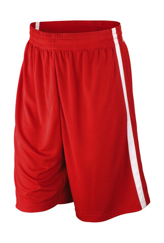 Result Men`s Quick Dry Basketball Shorts, Red/White, XS bedrucken, Art.-Nr. 092334501