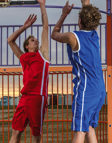 Result Men`s Quick Dry Basketball Shorts, White/Black, XS bedrucken, Art.-Nr. 092330561