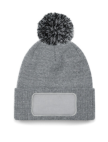 Beechfield Snowstar Printers Beanie, Heather Grey/Black, One Size bedrucken, Art.-Nr. 095691790