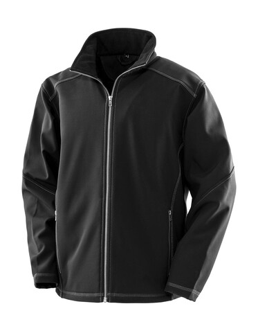 Result Men`s Treble Stitch Softshell, Black, 3XL bedrucken, Art.-Nr. 098331018