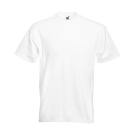 Fruit of the Loom Super Premium Tee, White, S bedrucken, Art.-Nr. 102010003