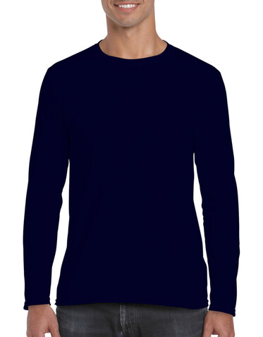 Gildan Softstyle Adult Long Sleeve T-Shirt, Navy, L bedrucken, Art.-Nr. 107092005