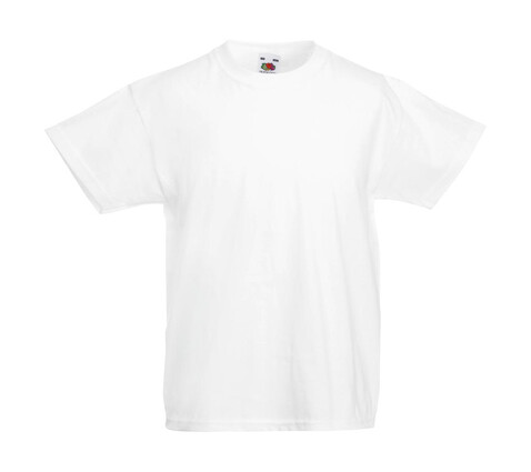 Fruit of the Loom Kids` Original T, White, 128 (7-8) bedrucken, Art.-Nr. 108010005