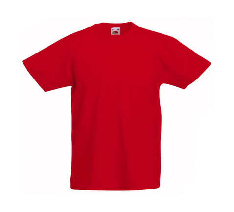 Fruit of the Loom Kids` Original T, Red, 140 (9-11) bedrucken, Art.-Nr. 108014006