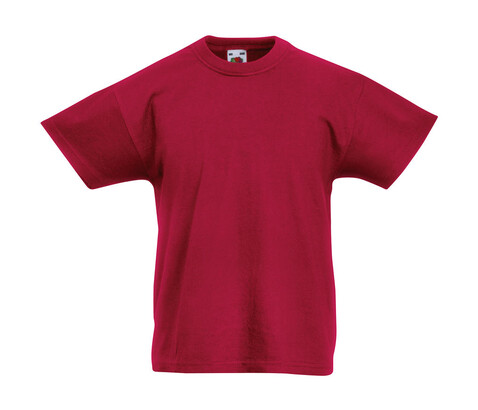 Fruit of the Loom Kids` Original T, Brick Red, 128 (7-8) bedrucken, Art.-Nr. 108014145