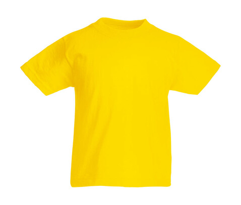Fruit of the Loom Kids` Original T, Yellow, 104 (3-4) bedrucken, Art.-Nr. 108016003