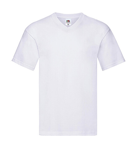 Fruit of the Loom Original V-Neck T, White, S bedrucken, Art.-Nr. 109010001