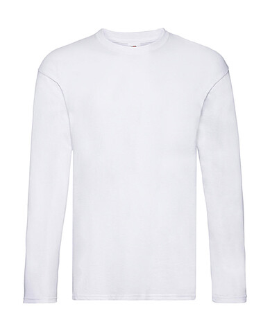 Fruit of the Loom Original Long Sleeve T, White, M bedrucken, Art.-Nr. 110010002