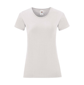 Fruit of the Loom Ladies` Iconic 150 T, White, XS bedrucken, Art.-Nr. 112010002