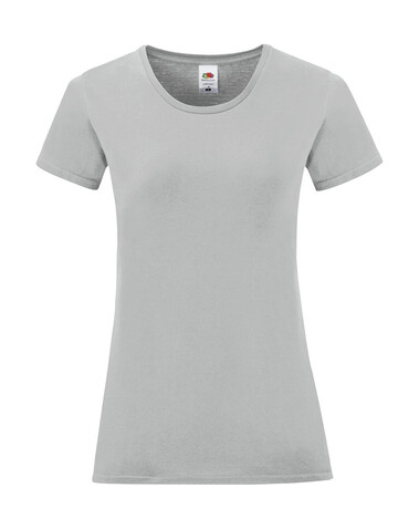 Fruit of the Loom Ladies` Iconic 150 T, Zinc, XS bedrucken, Art.-Nr. 112011122
