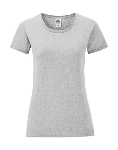 Fruit of the Loom Ladies` Iconic 150 T, Heather Grey, L bedrucken, Art.-Nr. 112011235