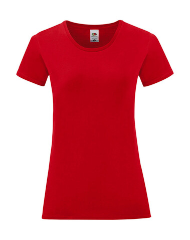 Fruit of the Loom Ladies` Iconic 150 T, Red, XS bedrucken, Art.-Nr. 112014002