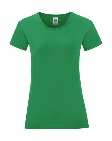 Fruit of the Loom Ladies` Iconic 150 T, Kelly Green, M bedrucken, Art.-Nr. 112015184