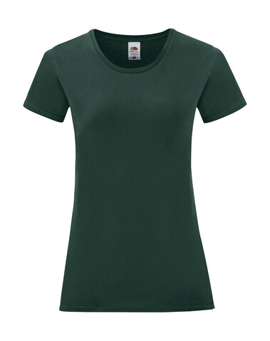 Fruit of the Loom Ladies` Iconic 150 T, Forest Green, L bedrucken, Art.-Nr. 112015415