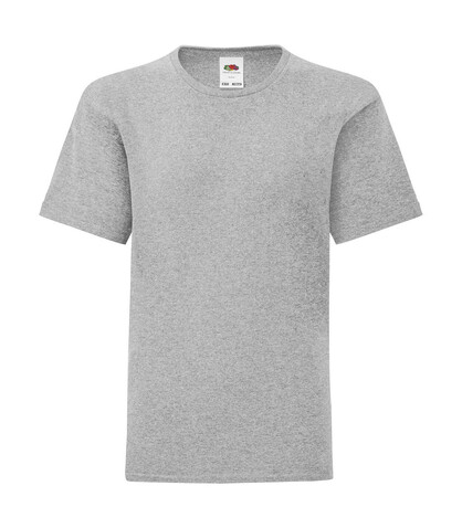 Fruit of the Loom Kids` Iconic 150 T, Heather Grey, 152 (12-13) bedrucken, Art.-Nr. 113011237