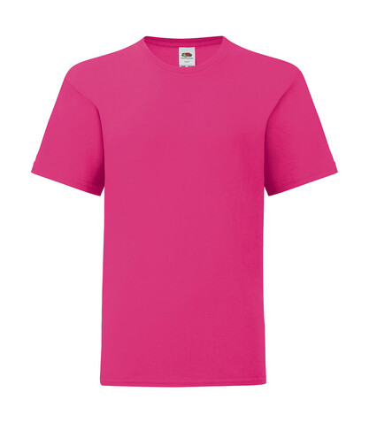 Fruit of the Loom Kids` Iconic 150 T, Fuchsia, 152 (12-13) bedrucken, Art.-Nr. 113014397