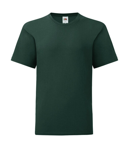 Fruit of the Loom Kids` Iconic 150 T, Forest Green, 116 (5-6) bedrucken, Art.-Nr. 113015414