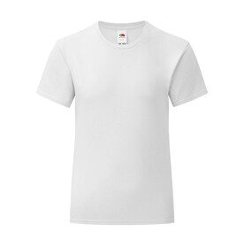 Fruit of the Loom Girls` Iconic 150 T, White, 164 (14-15) bedrucken, Art.-Nr. 114010008